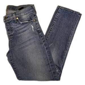 7 for all Mankind Josefina skinny boyfriend distressed button fly jeans 26